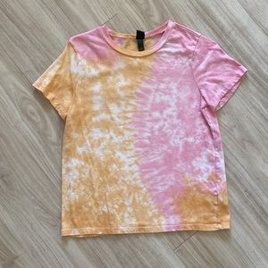 Orange and Pink Tie Dye Tee